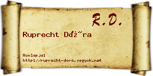 Ruprecht Dóra névjegykártya