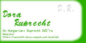 dora ruprecht business card